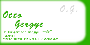 otto gergye business card